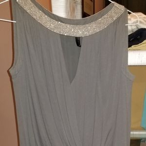 Alberta Ferretti Grey fancy dress sleeveless dress